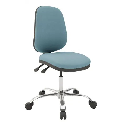 High Back Operators Chair - Chrome - No Arms - Resistance FL830